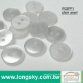 (#P02PF1) plain pearl polyester resin knitted top plasic two holes garment button